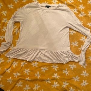 Gap white peplum hem sweater